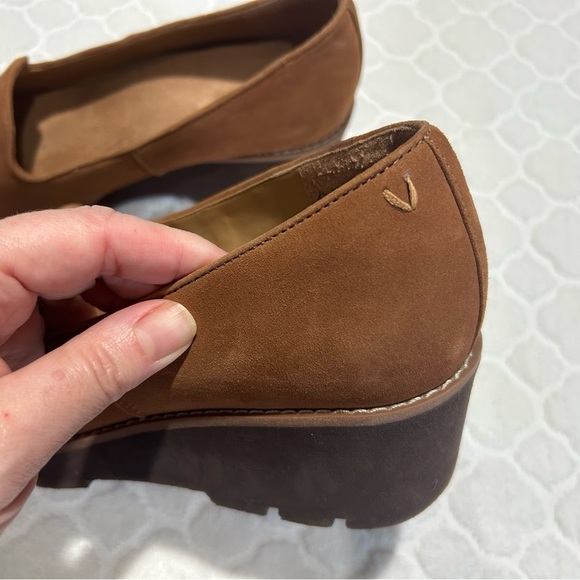 Vionic Willa Wedge Loafer Women’s Size 10. Toffee. Water Repellant Suede Upper - Picture 4 of 12